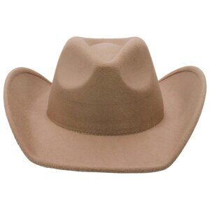 Taupe Classic Blank Solid Felt Yeehaw Cowboy Hat